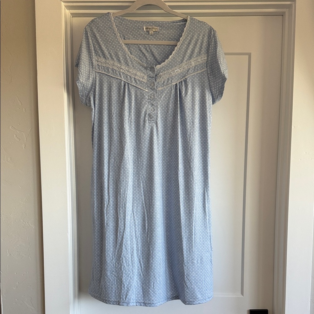 BODY TOUCH CLASSIC BLUE NIGHT GOWN - EUC
